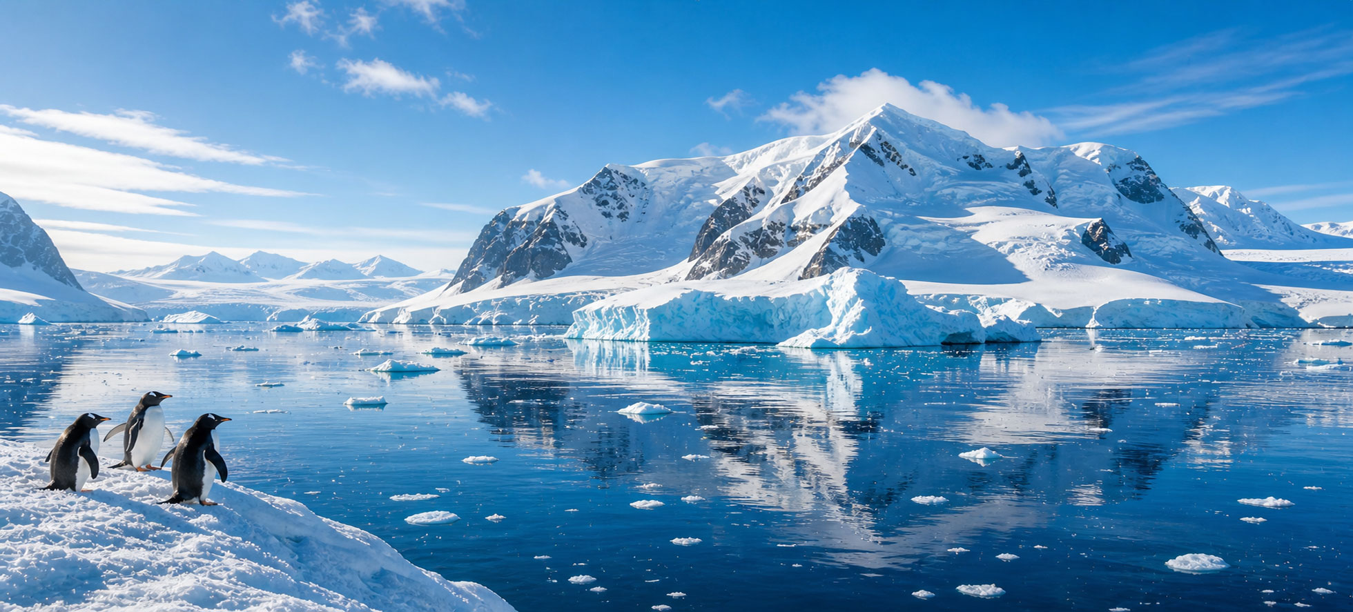 Antarctica cruise with icebergs, glaciers, and polar expedition scenery